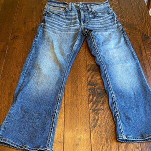 BKE Buckle Jeans Mens 30x30 Blue Jake Denim Pant Faded BOOTCUT Stretch